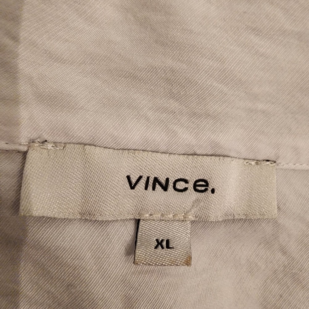Vince White Wrap Shirt Dress XL Long Sleeve Quiet Luxury Minimalist‎ Resortwear - Picture 6 of 16